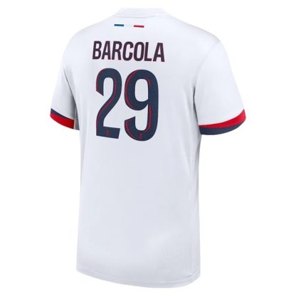 Moški Nogometni dresi Paris Saint-Germain Bradley Barcola 29 PSG Gostujoči 2025-26