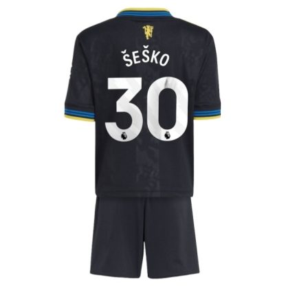 Nogometni dres za otroke Manchester United Benjamin Sesko 30 Tretji 2025-26