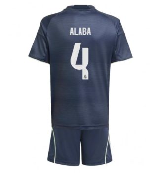 Nogometni dresi za otroke kompleti Real Madrid David Alaba #4 Gostujoči 2025-26
