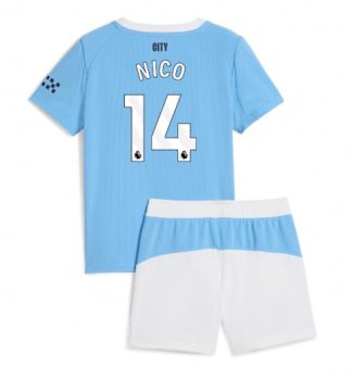 Otroški dresi Kompleti Nico Gonzalez #14 Manchester City Domači 2025-26