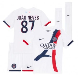 Otroški dresi kompleti Paris Saint-Germain Joao Neves 87 PSG Gostujoči 2025-26