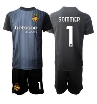 Otroški dresi kompleti Yann Sommer #1 Inter Milan Vratar Domači 2025-26