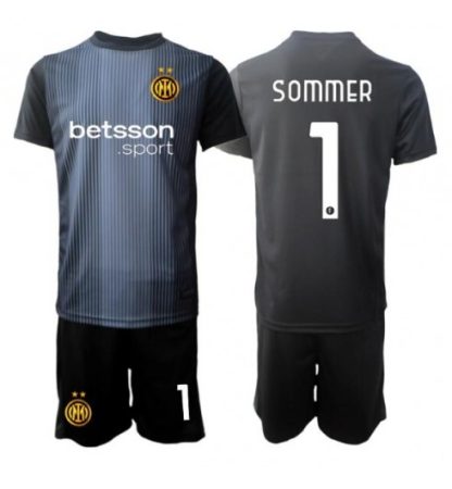 Otroški dresi kompleti Yann Sommer #1 Inter Milan Vratar Domači 2025-26