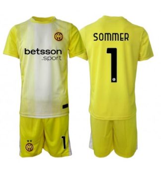 Otroški dresi kompleti Yann Sommer #1 Inter Milan Vratar Gostujoči 2025-26