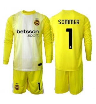 Otroški dresi kompleti Yann Sommer #1 Inter Milan Vratar Gostujoči 2025-26 rumena