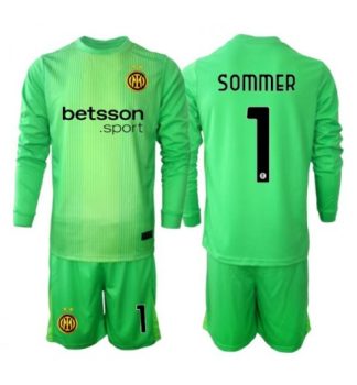 Otroški dresi kompleti Yann Sommer #1 Inter Milan Vratar Tretji 2025-26 zelena