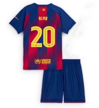 Otroški Nogometni Dres komplet Dani Olmo #20 FC Barcelona Domači 2025-26