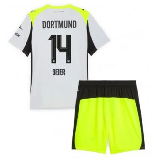 Otroški nogometni dresi BVB Maximilian Beier #14 Borussia Dortmund Gostujoči 2025-26