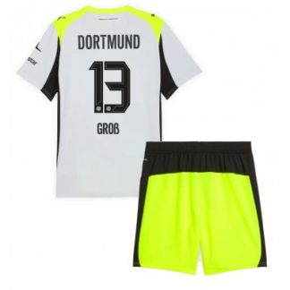 Otroški nogometni dresi BVB Pascal Gross #13 Borussia Dortmund Gostujoči 2025-26