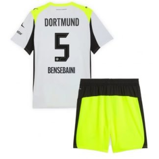 Otroški nogometni dresi BVB Ramy Bensebaini #5 Borussia Dortmund Gostujoči 2025-26