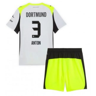 Otroški nogometni dresi BVB Waldemar Anton #3 Borussia Dortmund Gostujoči 2025-26