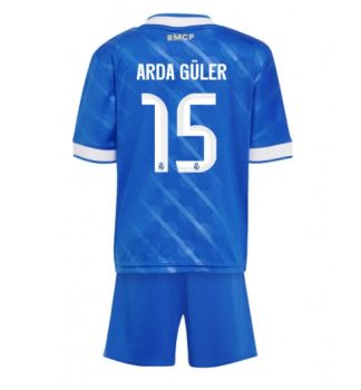 Otroški Nogometni dresi kompleti Arda Guler #15 Real Madrid Tretji 2025-26