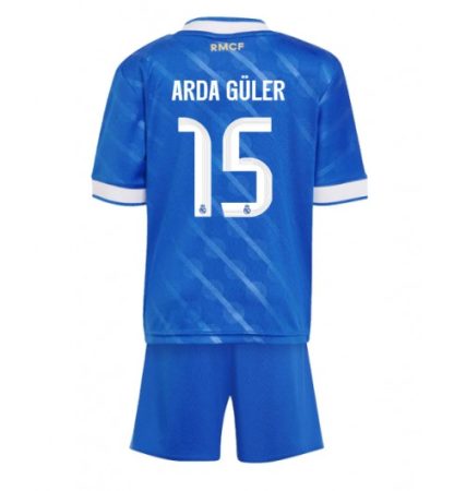 Otroški Nogometni dresi kompleti Arda Guler #15 Real Madrid Tretji 2025-26