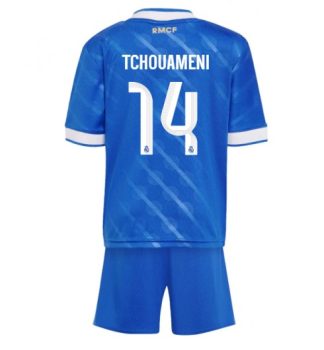 Otroški Nogometni dresi kompleti Aurelien Tchouameni #14 Real Madrid Tretji 2025-26