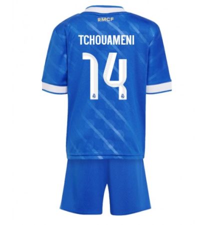 Otroški Nogometni dresi kompleti Aurelien Tchouameni #14 Real Madrid Tretji 2025-26