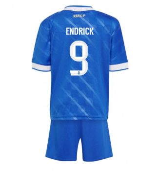 Otroški Nogometni dresi kompleti Endrick #9 Real Madrid Tretji 2025-26