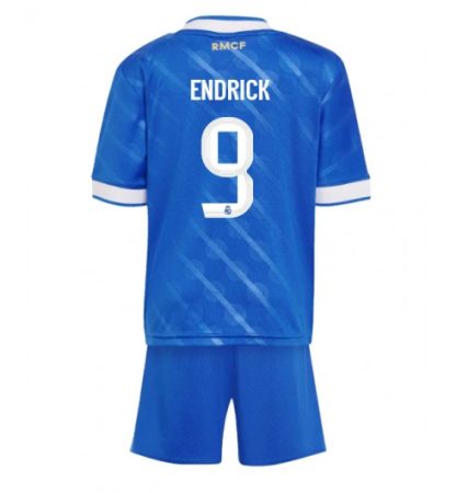 Otroški Nogometni dresi kompleti Endrick #9 Real Madrid Tretji 2025-26