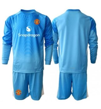 Otroški nogometni dresi Kompleti Manchester United Vratar Domači 2025-26 Dolgi rokavi