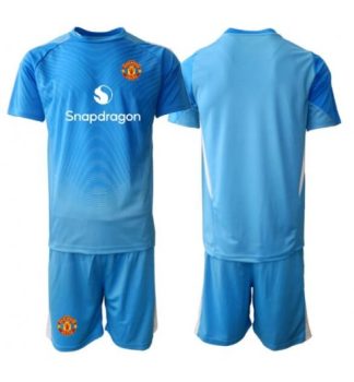 Otroški nogometni dresi Kompleti Manchester United Vratar Domači 2025-26 modra