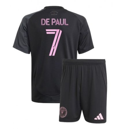 Otroški Nogometni dresi Kompleti Rodrigo De Paul #7 Inter Miami CF Gostujoči 2025-26