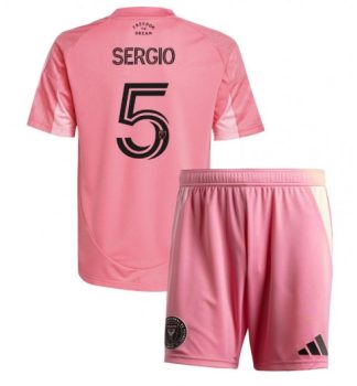 Otroški Nogometni dresi Kompleti Sergio Busquets #5 Inter Miami CF Domači 2025-26