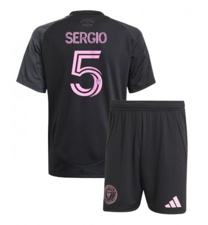 Otroški Nogometni dresi Kompleti Sergio Busquets #5 Inter Miami CF Gostujoči 2025-26