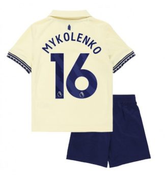 Otroški Nogometni dresi kompleti Vitaliy Mykolenko #16 Everton Gostujoči 2025-26