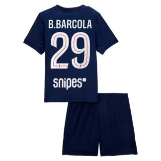 Otroški Nogometni dresi Paris Saint-Germain Bradley Barcola 29 PSG Domači 2025-26