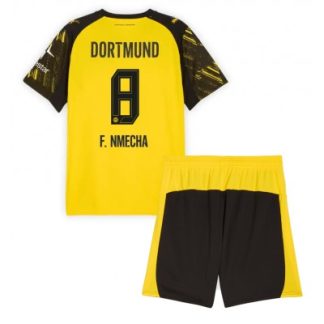 Poceni Otroški Nogometni Dresi BVB Felix Nmecha #8 Borussia Dortmund Domači 2025-26