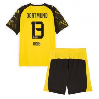 Poceni Otroški Nogometni Dresi BVB Pascal Gross #13 Borussia Dortmund Domači 2025-26