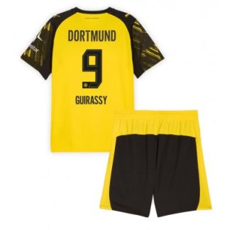 Poceni Otroški Nogometni Dresi BVB Serhou Guirassy #9 Borussia Dortmund Domači 2025-26