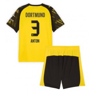 Poceni Otroški Nogometni Dresi BVB Waldemar Anton #3 Borussia Dortmund Domači 2025-26
