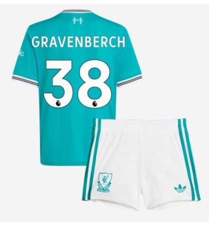 Poceni Otroški nogometni dresi Liverpool Ryan Gravenberch 38 Tretji 2025-26