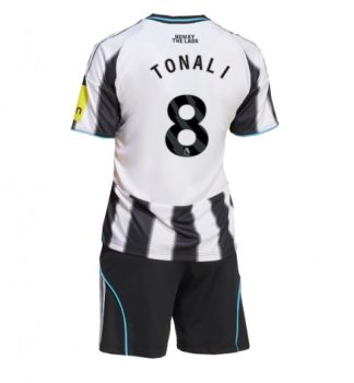 Poceni Otroški Nogometni dresi Sandro Tonali #8 Newcastle United Domači 2025-26