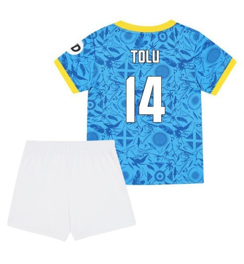 Poceni Otroški nogometni dresi Tolu Arokodare #14 Wolves Tretji 2025-26
