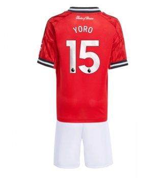 Otroški dresi Kompleti Manchester United Leny Yoro #15 Domači 2025-26