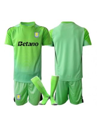 Otroški nogometni dresi Kompleti Aston Villa Vratar Gostujoči 2025-26 zelena