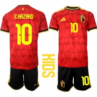 Otroški Nogometni dresi kompleti Eden Hazard #10 Belgija Domači SP 2026