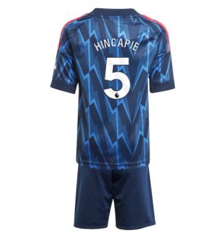 Otroški Nogometni dresi Kompleti Piero Hincapie #5 Arsenal Gostujoči 2025-26