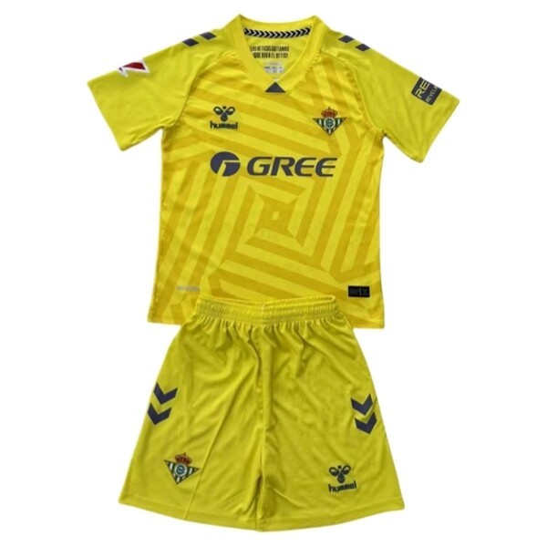 Otroški Nogometni dresi kompleti Real Betis Vratar Domači 2025-26 z lastnim tiskom