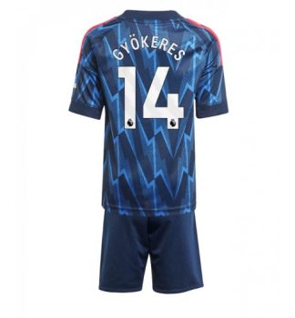 Otroški Nogometni dresi Kompleti Viktor Gyokeres #14 Arsenal Gostujoči 2025-26