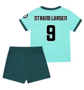 Poceni Otroški nogometni dresi Jorgen Strand Larsen #9 Wolves Gostujoči 2025-26