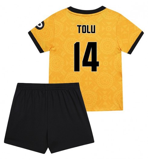 Poceni Otroški nogometni dresi Tolu Arokodare #14 Wolves Domači 2025-26