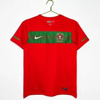 Retro Nogometni dresi Portugalska Domači 2010 rdeča Kratek Rokav