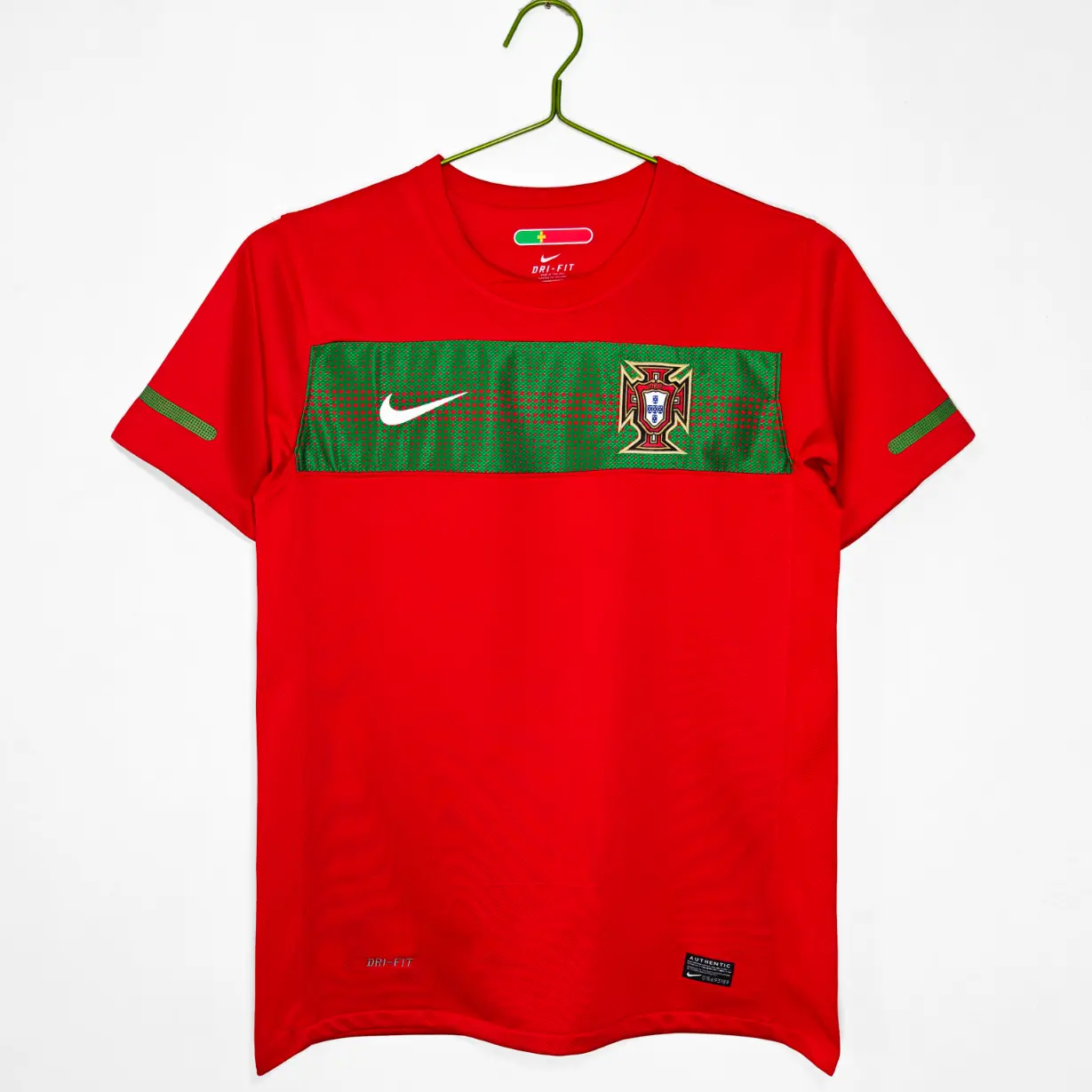 Retro Nogometni dresi Portugalska Domači 2010 rdeča Kratek Rokav