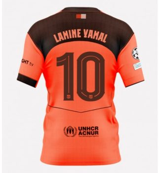 Moški Nogometni dresi Barcelona Lamine Yamal #10 Tretji 2025-26 oranžna