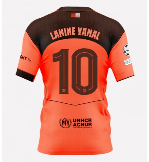 Moški Nogometni dresi Barcelona Lamine Yamal #10 Tretji 2025-26 oranžna