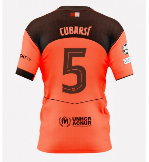 Moški Nogometni dresi Barcelona Pau Cubarsi #5 Tretji 2025-26 oranžna
