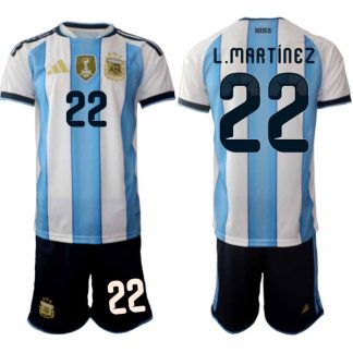 Moški Nogometni dresi kompleti Lautaro Martínez #22 Argentina Domači SP 2026