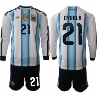 Moški Nogometni dresi kompleti Paulo Dybala #21 Argentina Domači SP 2026 Dolgi Rokav